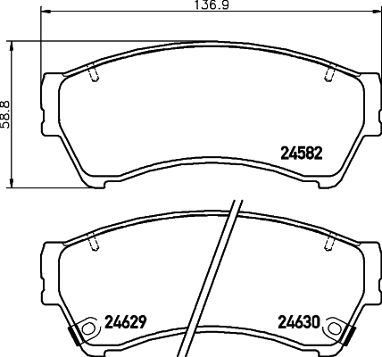 Brake Pad Set, disc brake (8DB 355 013-761)