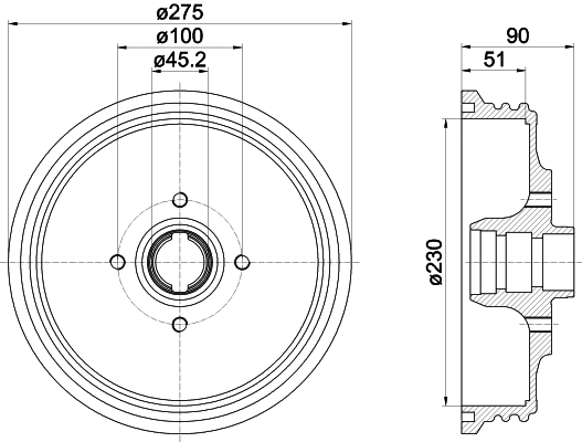 Brake Drum (8DT 355 301-351)