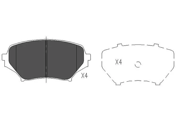 Brake Pad Set, disc brake (KBP-4550)
