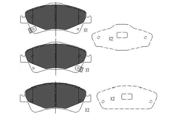 Brake Pad Set, disc brake (KBP-9103)