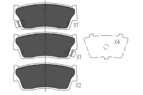Brake Pad Set, disc brake (KBP-8503)