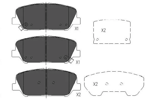 Brake Pad Set, disc brake (KBP-3042)