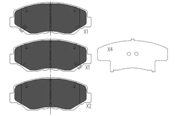 Brake Pad Set, disc brake (KBP-2034)