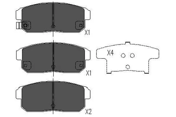 Brake Pad Set, disc brake (KBP-4547)