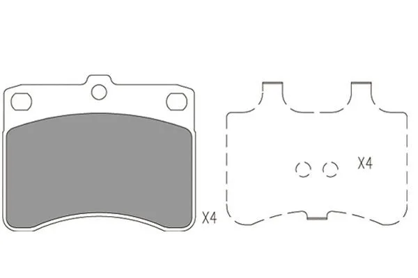 Brake Pad Set, disc brake (KBP-1516)