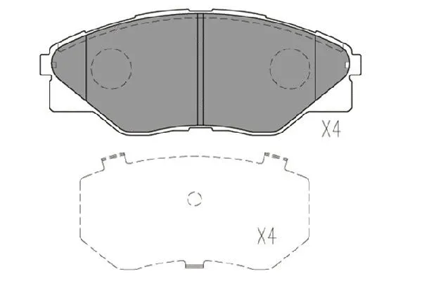 Brake Pad Set, disc brake (KBP-9135)