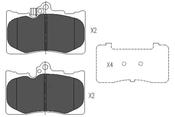 Brake Pad Set, disc brake (KBP-9085)