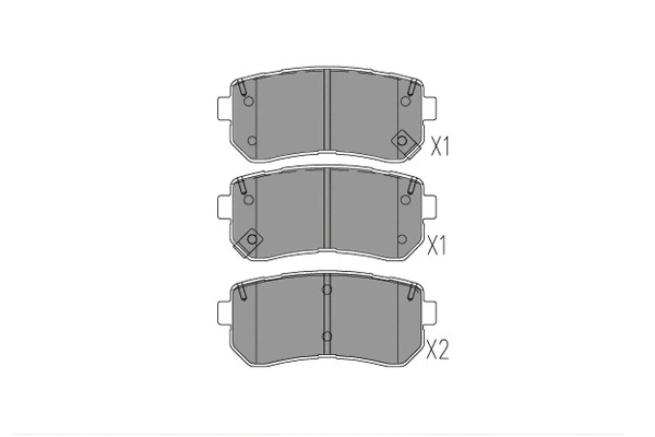 Brake Pad Set, disc brake (KBP-3054)