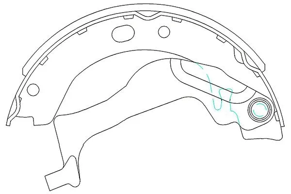 Brake Shoe Set, parking brake (KBS-9909)