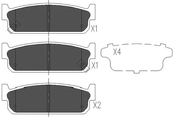 Brake Pad Set, disc brake (KBP-6572)