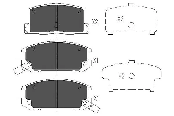 Brake Pad Set, disc brake (KBP-9082)