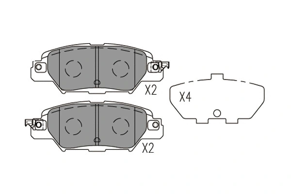 Brake Pad Set, disc brake (KBP-4582)