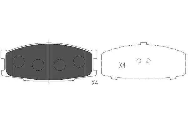Brake Pad Set, disc brake (KBP-5527)