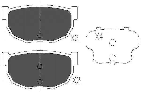 Brake Pad Set, disc brake (KBP-6541)