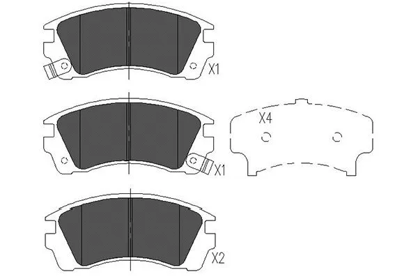 Brake Pad Set, disc brake (KBP-6532)