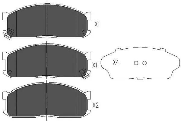 Brake Pad Set, disc brake (KBP-4523)