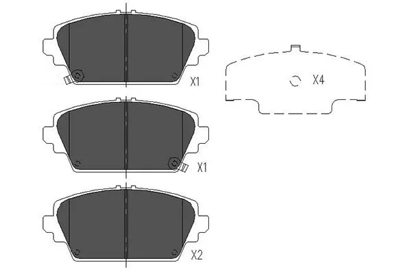 Brake Pad Set, disc brake (KBP-2012)