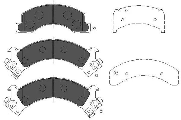 Brake Pad Set, disc brake (KBP-3516)