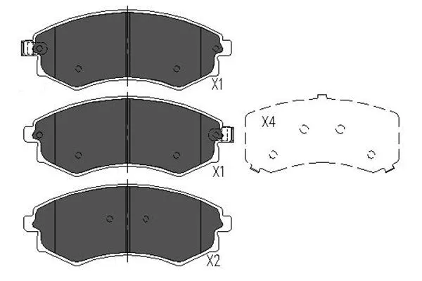 Brake Pad Set, disc brake (KBP-7507)