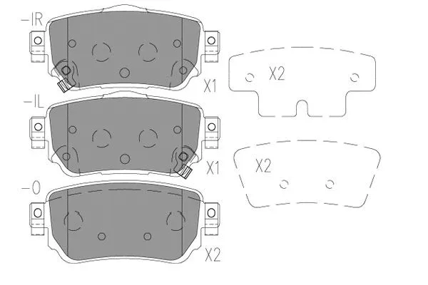 Brake Pad Set, disc brake (KBP-6615)