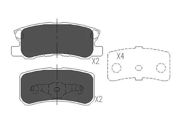Brake Pad Set, disc brake (KBP-5515)