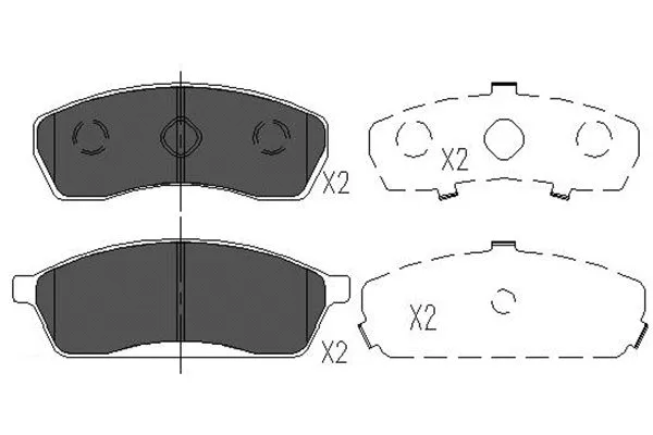 Brake Pad Set, disc brake (KBP-8014)