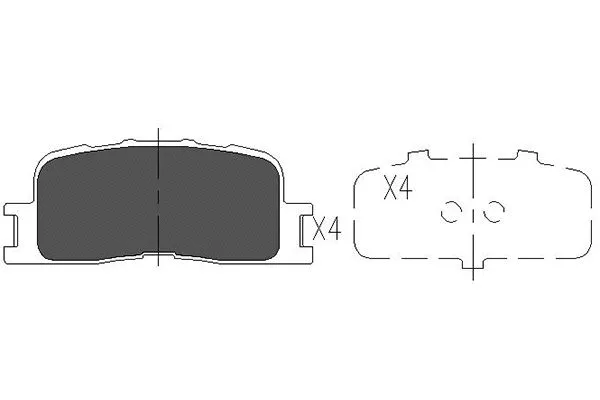 Brake Pad Set, disc brake (KBP-9077)