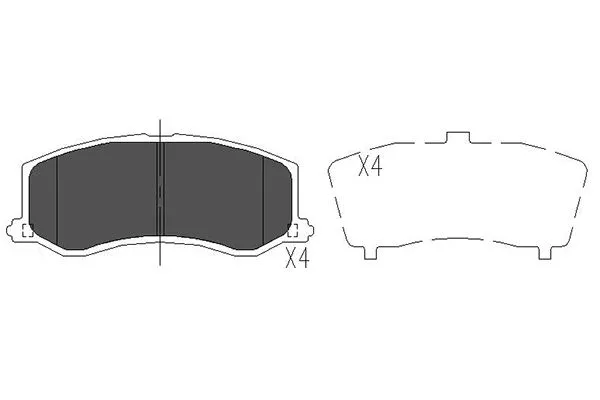Brake Pad Set, disc brake (KBP-8516)