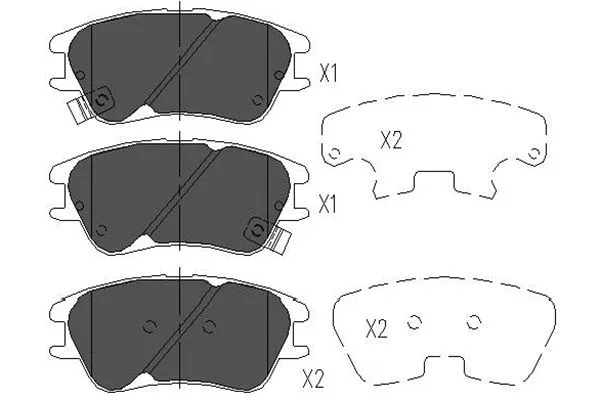 Brake Pad Set, disc brake (KBP-3009)