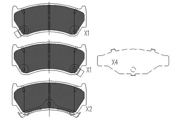 Brake Pad Set, disc brake (KBP-6587)