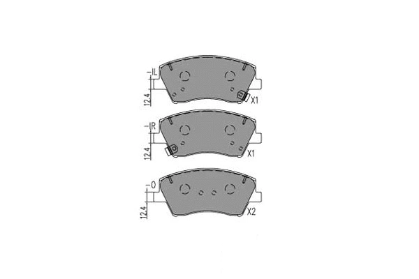 Brake Pad Set, disc brake (KBP-4034)