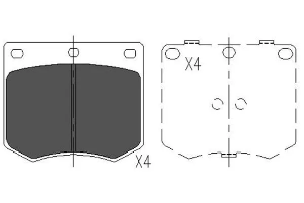 Brake Pad Set, disc brake (KBP-3012)
