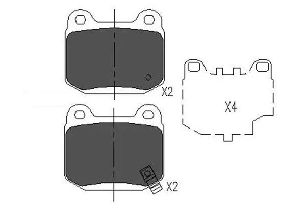 Brake Pad Set, disc brake (KBP-6562)