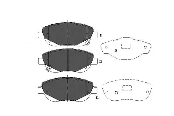 Brake Pad Set, disc brake (KBP-9108)