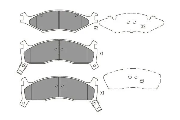 Brake Pad Set, disc brake (KBP-4027)