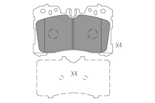 Brake Pad Set, disc brake (KBP-9150)