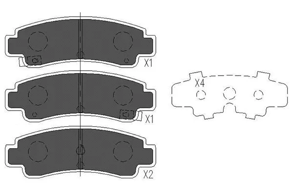 Brake Pad Set, disc brake (KBP-6543)