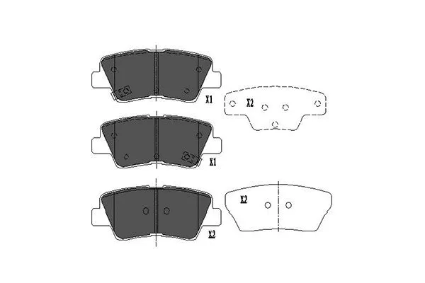 Brake Pad Set, disc brake (KBP-4022)