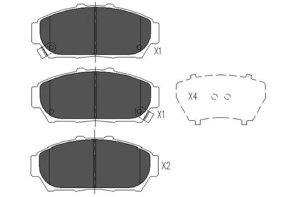Brake Pad Set, disc brake (KBP-2030)