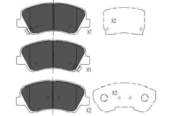 Brake Pad Set, disc brake (KBP-4023)