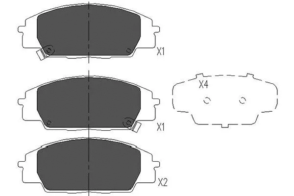 Brake Pad Set, disc brake (KBP-2031)