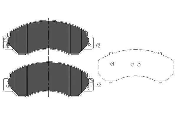 Brake Pad Set, disc brake (KBP-6592)