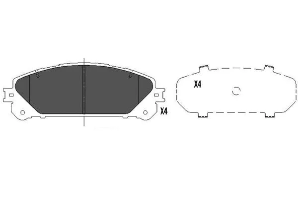 Brake Pad Set, disc brake (KBP-9116)