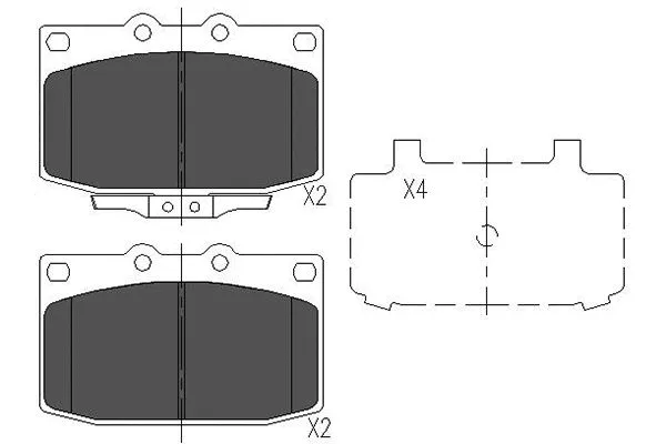 Brake Pad Set, disc brake (KBP-4518)