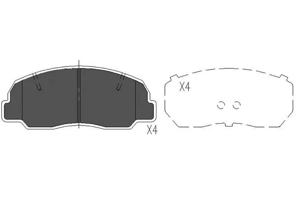 Brake Pad Set, disc brake (KBP-1504)