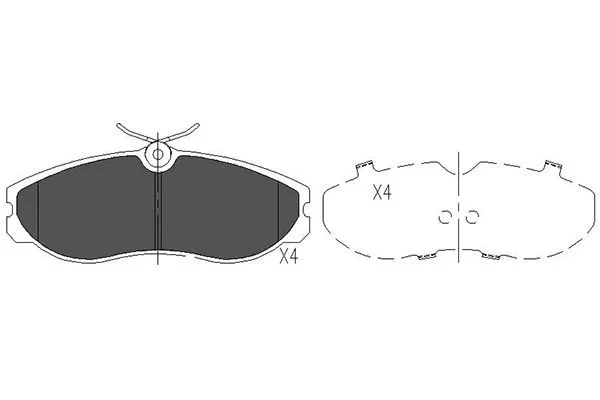Brake Pad Set, disc brake (KBP-6506)