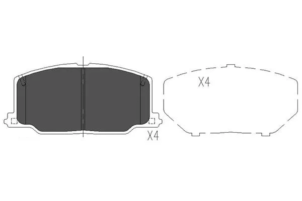 Brake Pad Set, disc brake (KBP-9036)