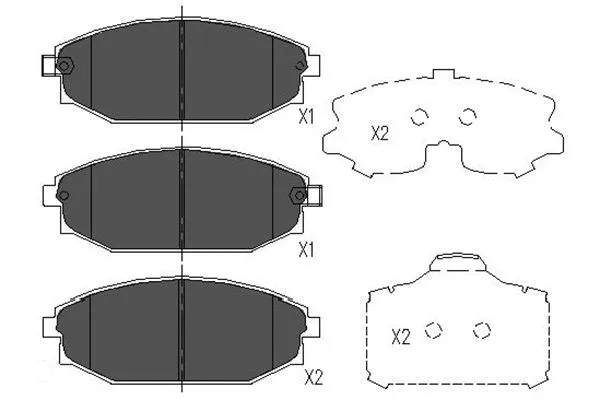 Brake Pad Set, disc brake (KBP-3014)
