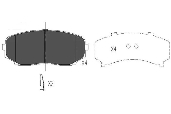 Brake Pad Set, disc brake (KBP-4558)