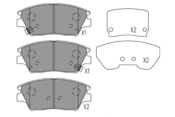 Brake Pad Set, disc brake (KBP-7510)